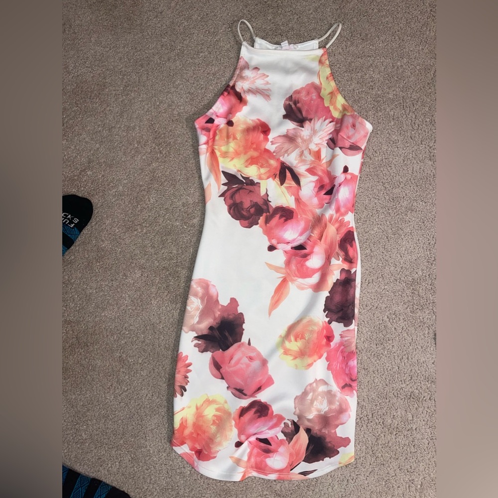 A’gaci Floral Mini Bodycon Dress